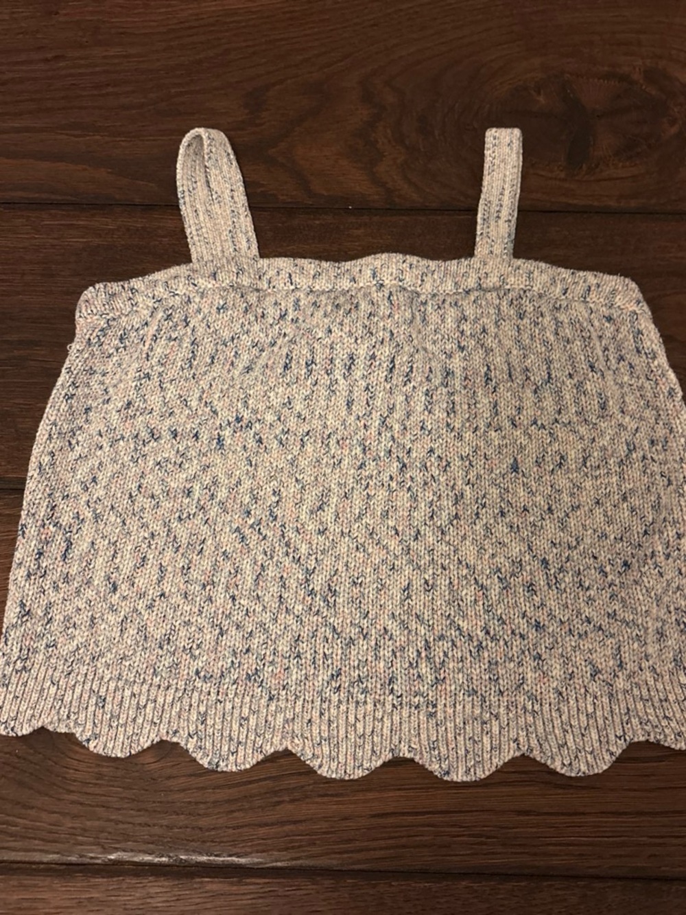 Design History Speckled Cream and Blue Knit Top - Picture 2 of 7